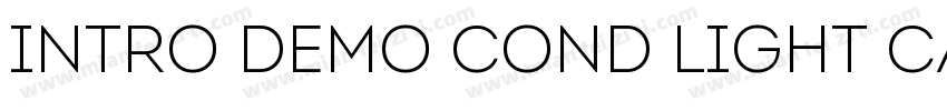 Intro Demo Cond Light CAPS字体转换